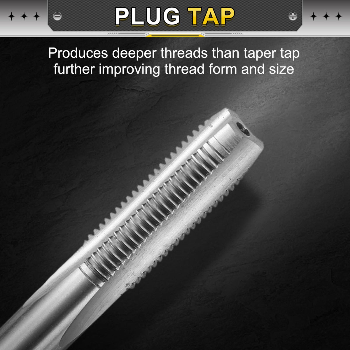 uxcell Hand Plug Tap M9x1 H2 Metric Thread Plug Style Taps HSS6542