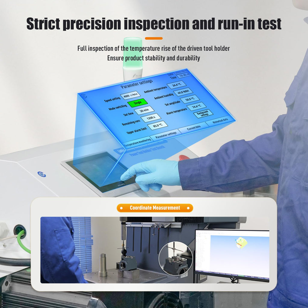 Driven Tool Holder BMT65 0 Degree Angle CNC Lathe Tooling Live Tool Holder for CNC Lathe Live Tool Turret Driven Holder 72mm Extension 6000rpm Internal Lock Type 0.003mm Precision with NSK Bearings