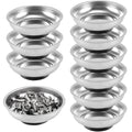 10 Packs 3 Inches Magnetic Tray, Stainless Steel Magnetic Bowl, Round Magnetic Parts Tray for Pins, Screws, Bolts