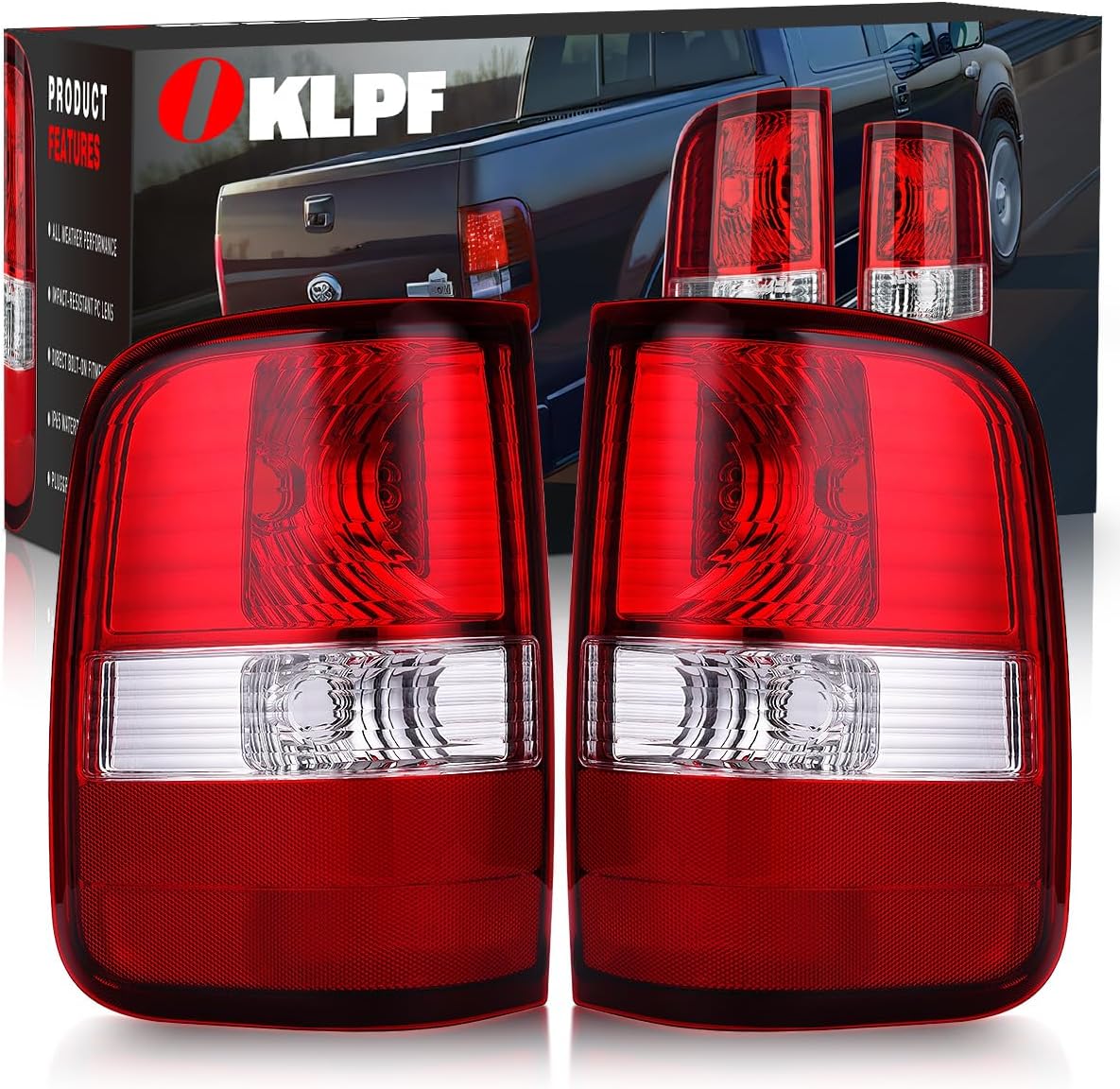 OKLPF Rear Brake Tail Lights Compatible With 2004-2008 Ford F150