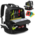 Tool Backpack,Heavy Duty Tool Bags for Men,Tool Storage Organizer Bag With 3 Tool Pouches for
