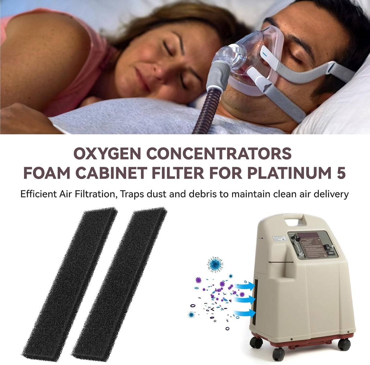 Oxygen Concentrator Filter Cotton Compatible with Invacare Platinum 5