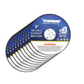 THMMN Cut-Off Wheels 3" x 3/64" x 3/8" Arbor for Die Grinder, 10pcs