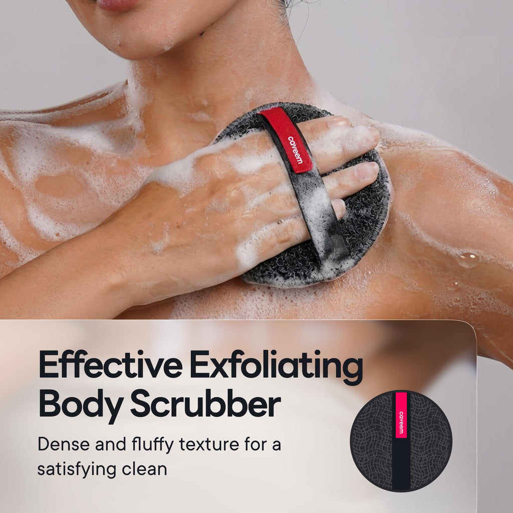 Exfoliating Body Scrubber, Bath Body Scrubber, 2 Pack, Dark Grey