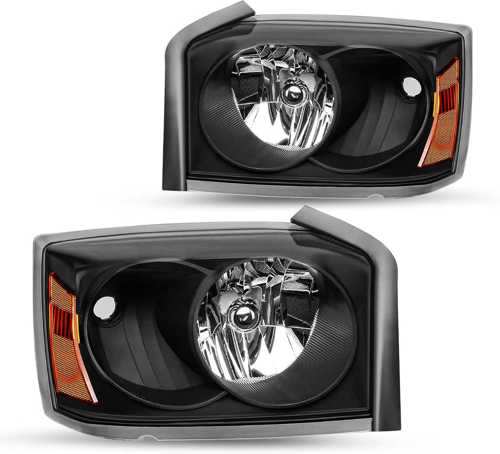 JSBOYAT Halogen Headlight Assembly for 2005-2007 Dodge Dakota