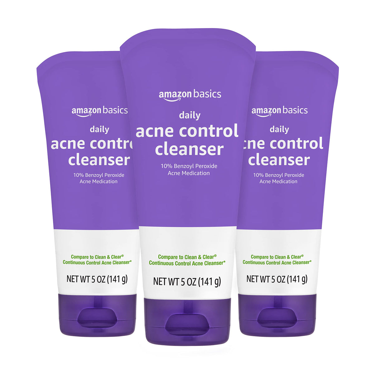 Acne Treatment Face Wash - Daily Control Cleanser, Maximum Strength 10% Benzoyl Peroxide for Stubborn Breakouts, 5