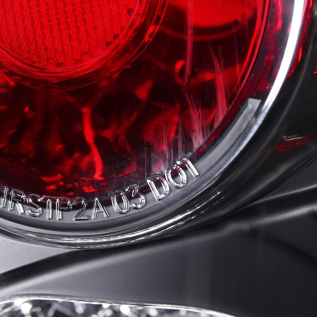 AmeriLite Black Replacement Brake Tail Lights Set For Ford Excursion/Econoline Van - Passenger and Driver Side