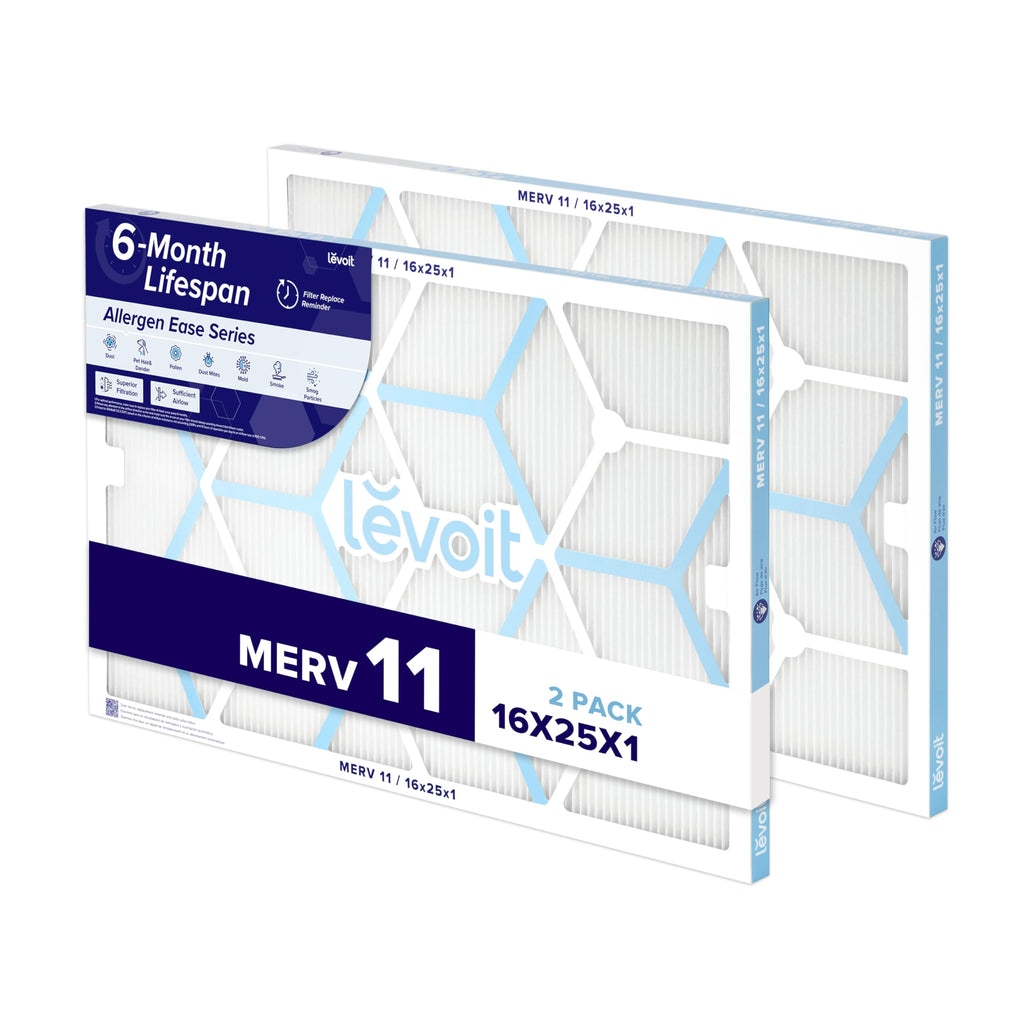 16x25x1 Air Filter MERV 11, 2 Pack