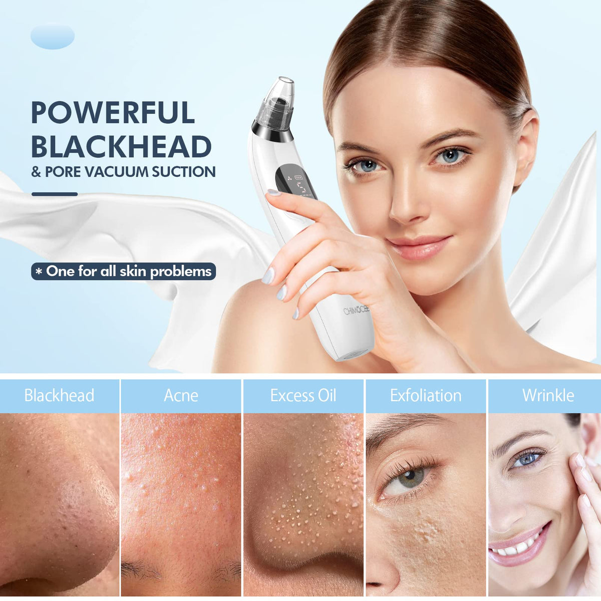 Blackhead Remover Pore Vacuum, Upgraded Black Head Remover for Face, Electric Acne Comedone Whitehead Extractor