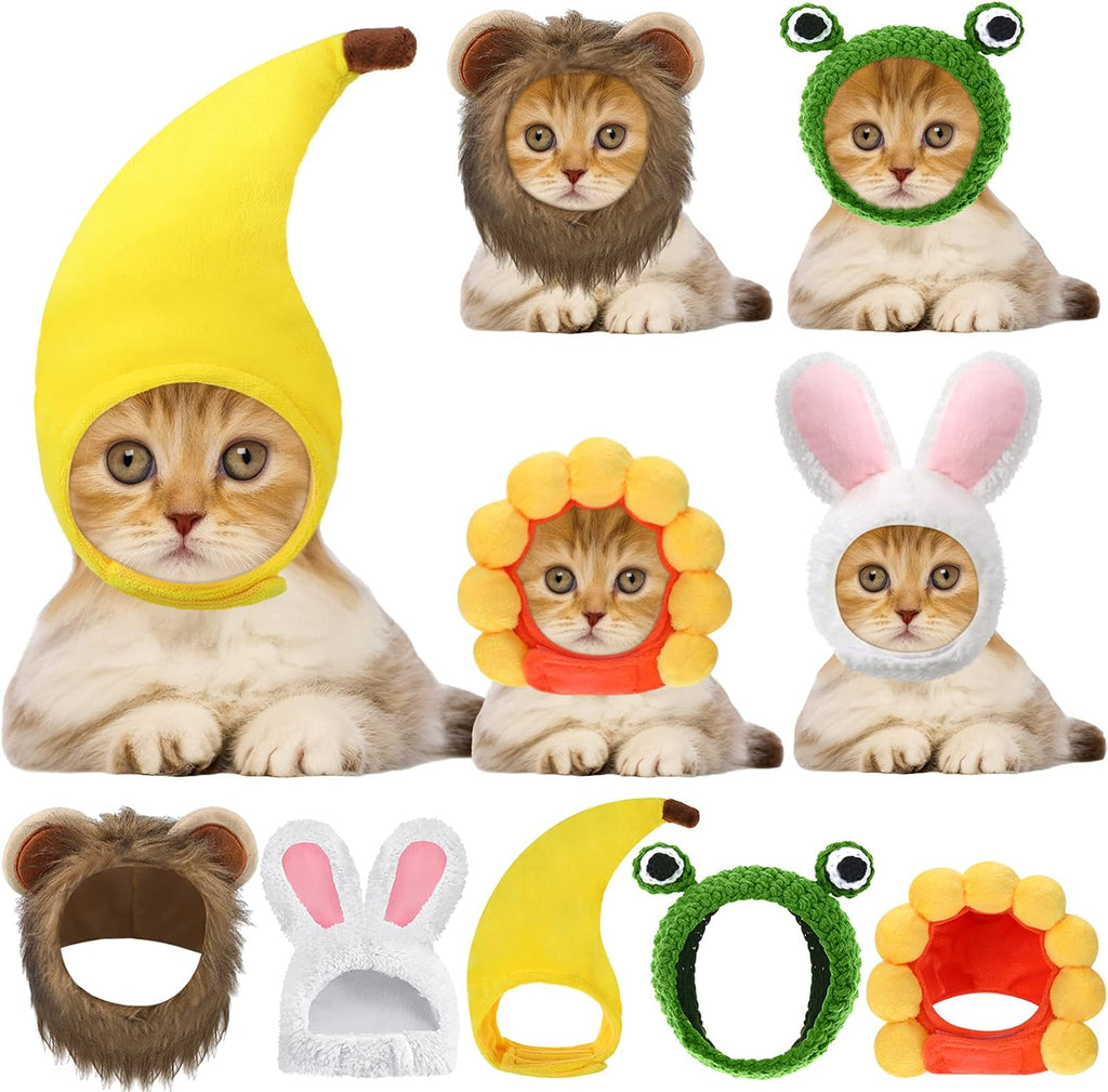 5 Pcs Cute Cat Costume Hats Cat Costume Halloween Bunny with Ears