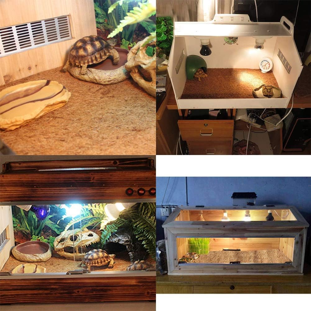 PIVBY 2 PCS Reptile Carpet, Natural Coco Coir Mat (19.6" x 11.7"), Coconut Fiber Substrate Pet Terrarium Liner for