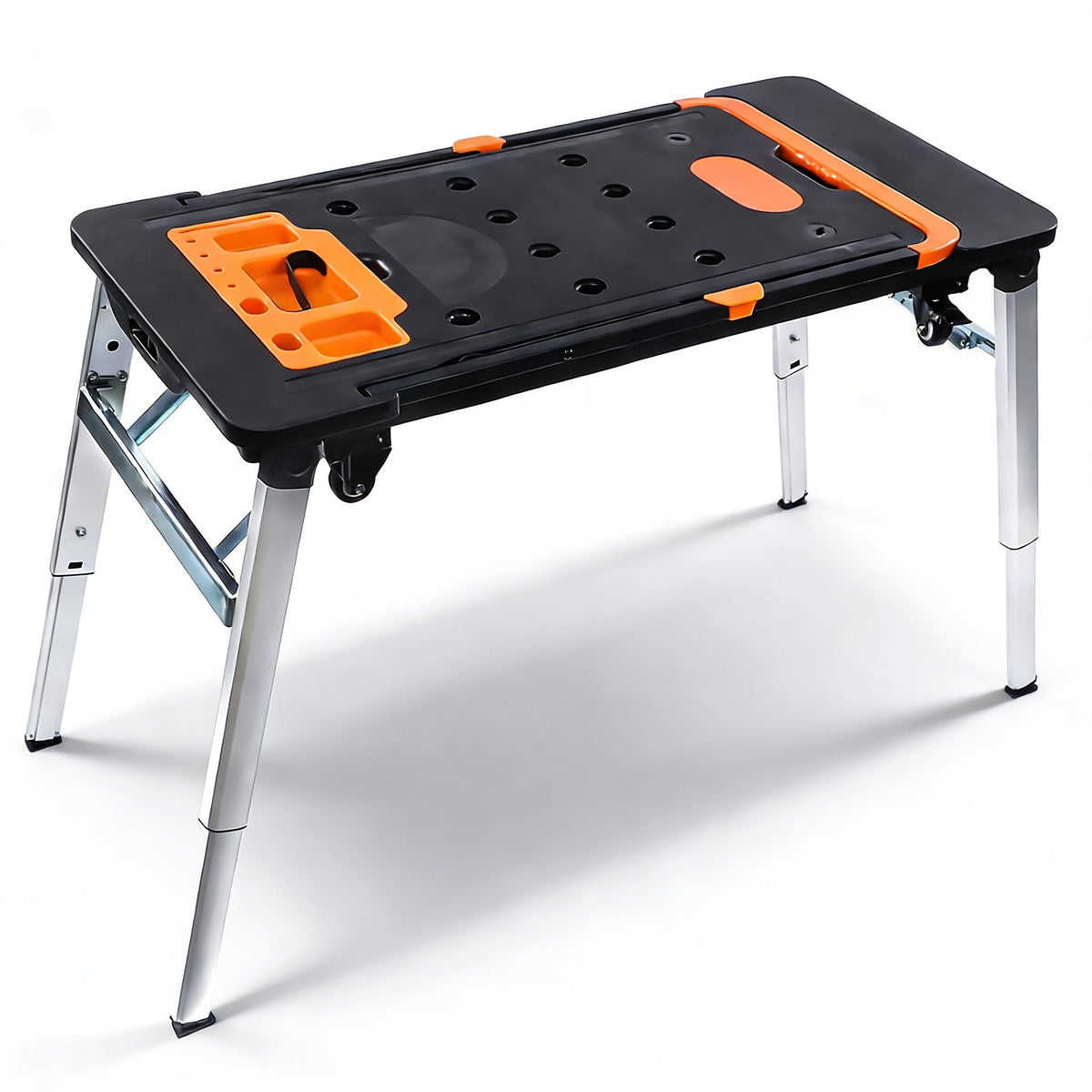 7 in 1 Folding Workbench, Portable Work Table with 4 Wheels, 700 lb