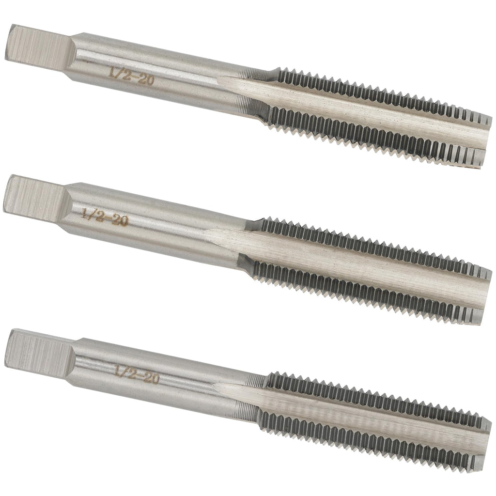 Aceteel 1/2-20 Hand Tap, Right Hand 1/2 x 20 Threading Hand Tap 1Pair