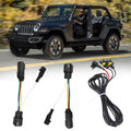 Headlight DRL Adapter Harness Kit Compatible with Jeep Wrangler JL 2018 2019 2020 2021 2022 Adapter W/DRL 4th Wire Harness [Plug N Play]