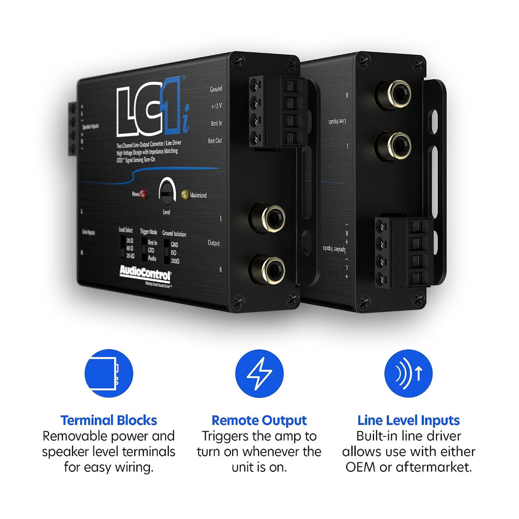 LC1i Active 2-Channel Line Driver & Line Output Converter for Adding Subwoofers or Amplifiers to Factory Car Audio