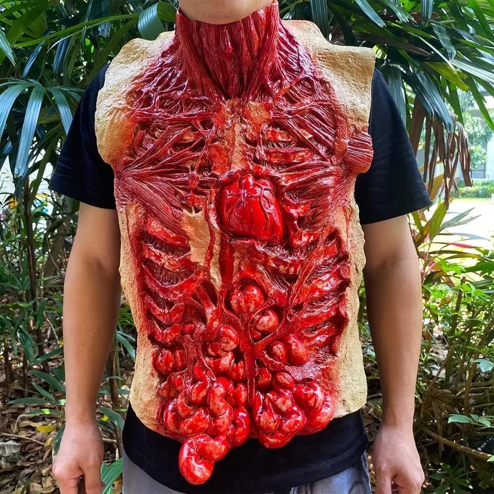 Scary Halloween Costumes Bloody Zombie Decoration Creepy Horror Cosplay Prop