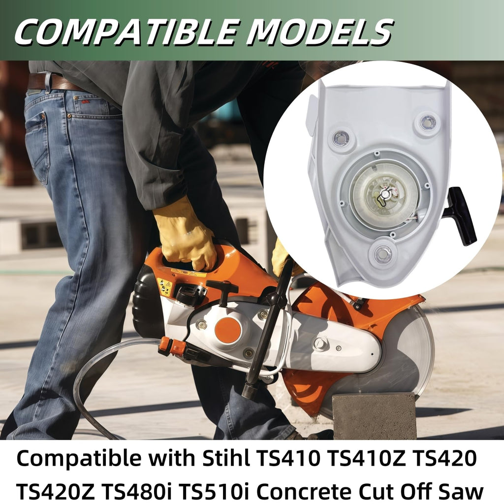 Recoil Starter Assembly Compatible with Stihl TS410 TS420 4238-190-0300