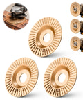 Unddog 3PCS Tungsten Carbide Wheel, Angle Grinder Wood Carving Disc (Flat)