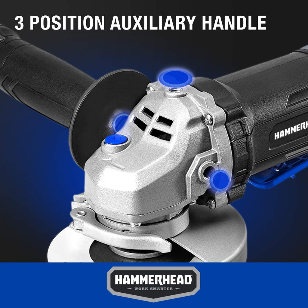 6-Amp 4-1/2 Inch Angle Grinder with 3 pcs Grinding Wheel – HAAG060