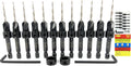 FTG USA 12 Pc #4 (7/64") Tapered Countersink Drill Bit Set with 2 Stops