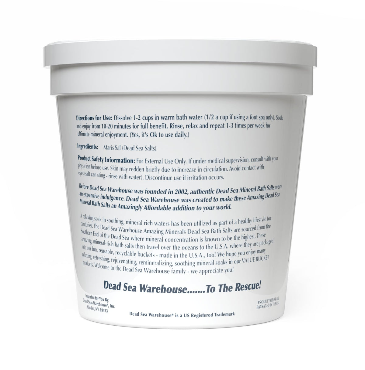 – 100% Dead Sea Mineral Bath Salts – Great for Soothing Muscles Aches, Relaxation, Alleviate Skin Issues - Unscented