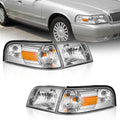 WEELMOTO Headlights Assembly for 06-11 Mercury Grand Marquis