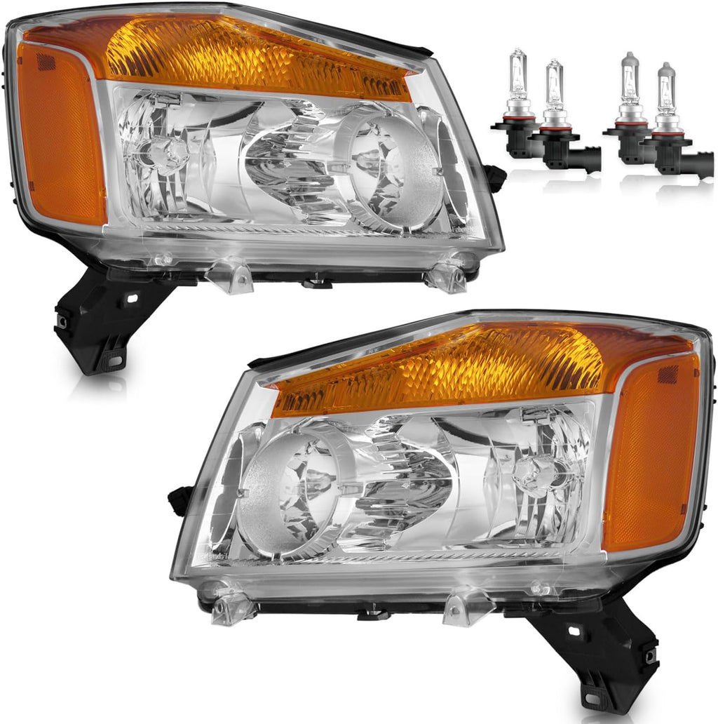 Halogen Headlights for 2004-2015 Nissan Titan