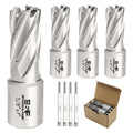 S&F STEAD & FAST Annular Cutter Set 4 Pcs, 5/8" x 1" DOC, Mag Drill Bits