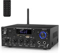 Stereo Audio Amplifier, 2 Channel 500W Bluetooth 5.0 Home Audio Stereo Receiver with FM, Echo, AUX, USB, SD, MIC