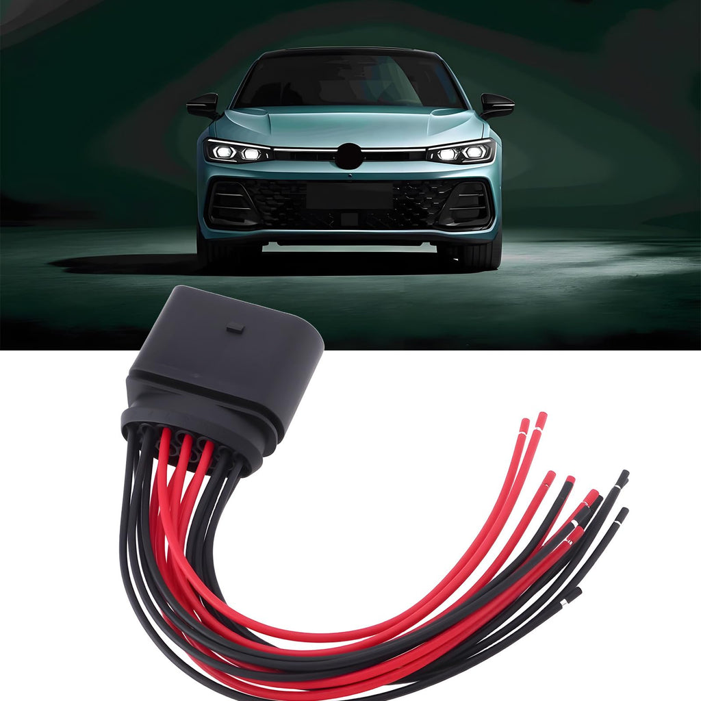 ECSiNG 14Pin Headlight Connector Plug Harness 3C0973837 Compatible with Audi Compatible with VW