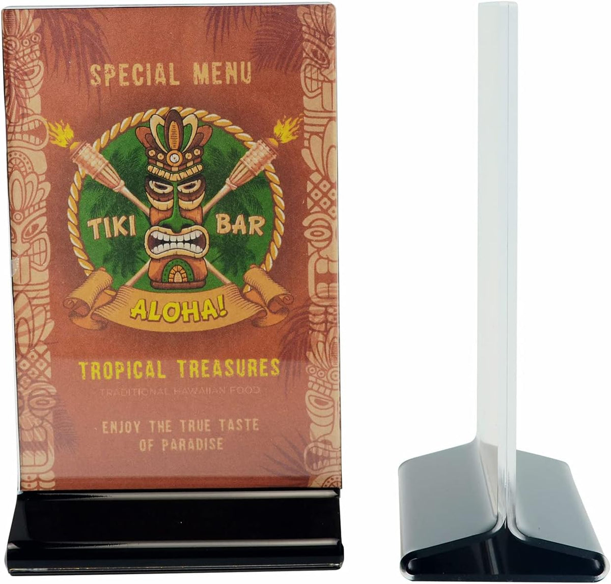 4x6 Sturdy Table Tent Menu Holder, Commercial 2-Sided Acrylic Sign Holder (6-Pack)