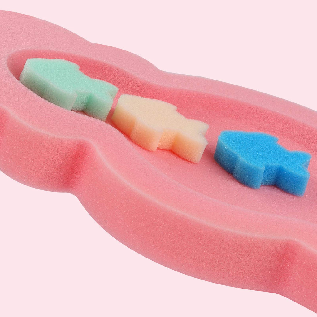 Baby Bath Cushion, Newborn Bath Support Sponge for Tub & Sink - Pink