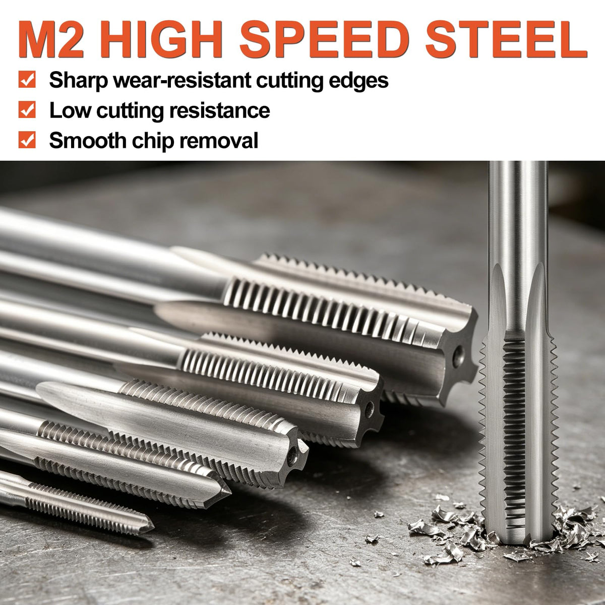 Workkyma M22x1.5 Tap and Die Set Metric M2 HSS Right Hand Threading Tool
