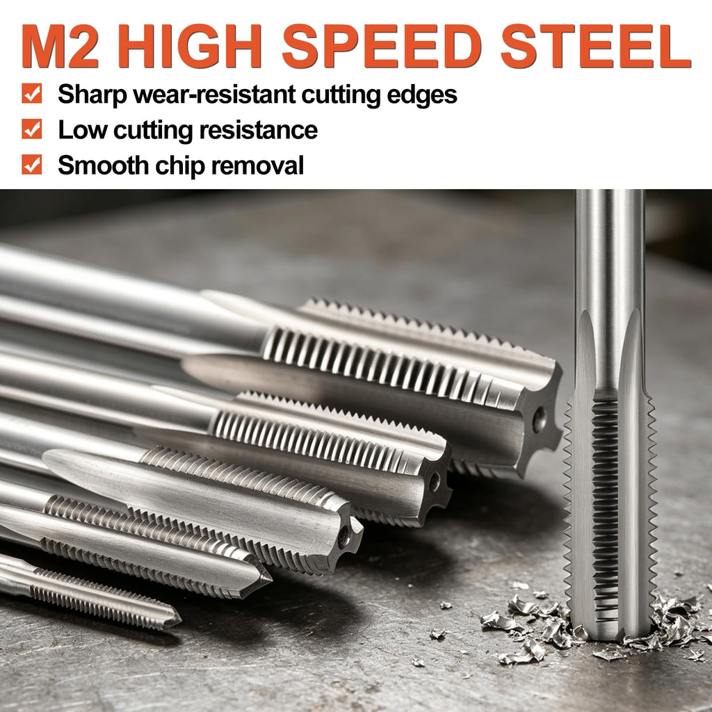 Workkyma 1"-20 UNEF Tap and Die Set, M2 HSS Right Hand Threading Tool