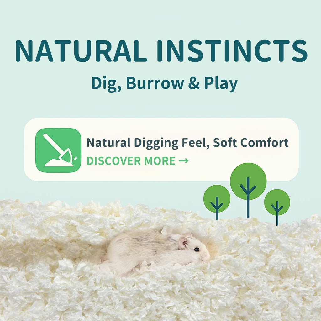 Hamster Bedding 45L, 99% Dust-Free, Soft, Odor Control, Purple