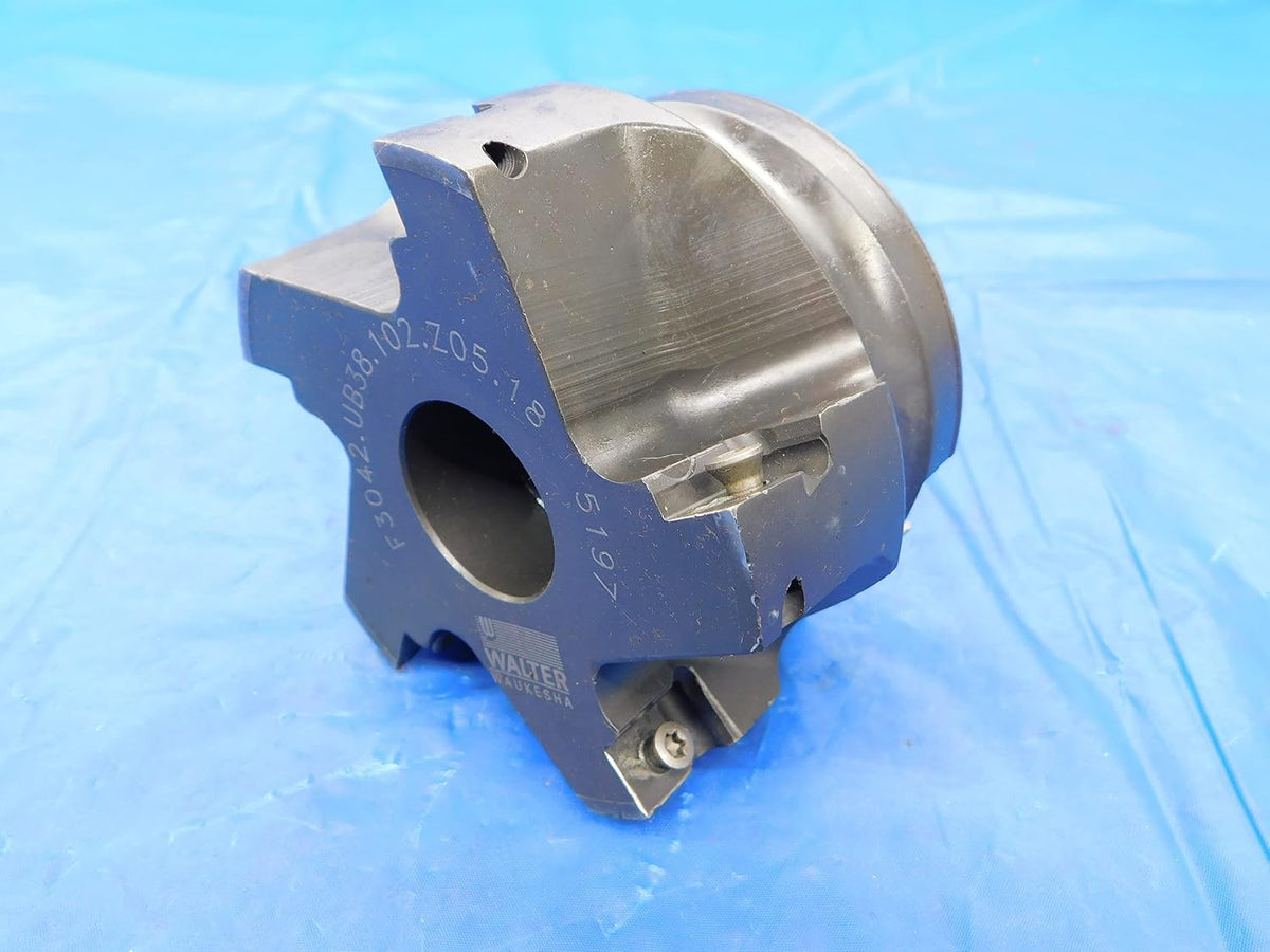 Walter 4" O.D. FACE Mill F3042.UB38.102.Z05.18 1 1/2 Pilot Holds 5 Inserts 4.0 - MB6174RDT