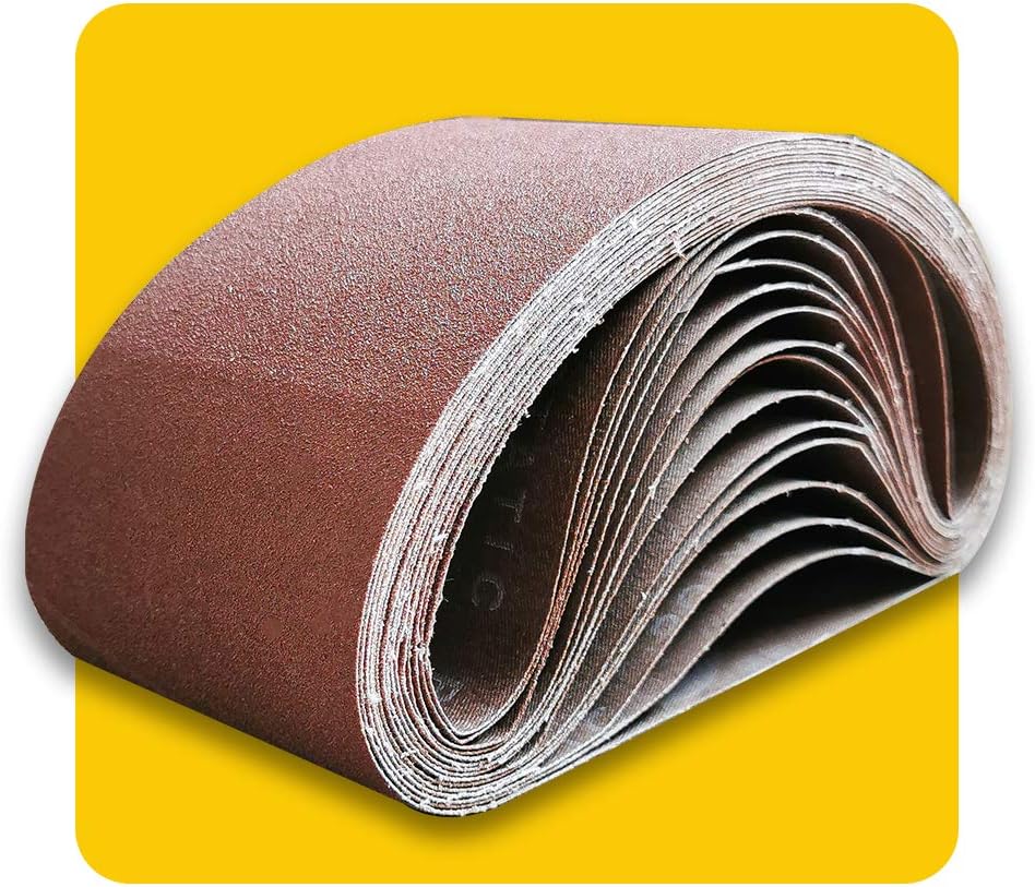 3 x 21 Inch 40 Grit Sanding Belt | Premium Aluminum Oxide Sanding Belt | Premium Sander Sandpaper – 12 Pack