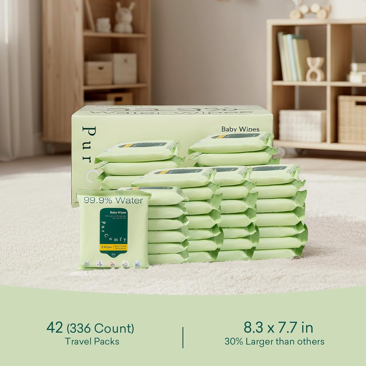 Travel Baby Wipes, 42 Travel Pack