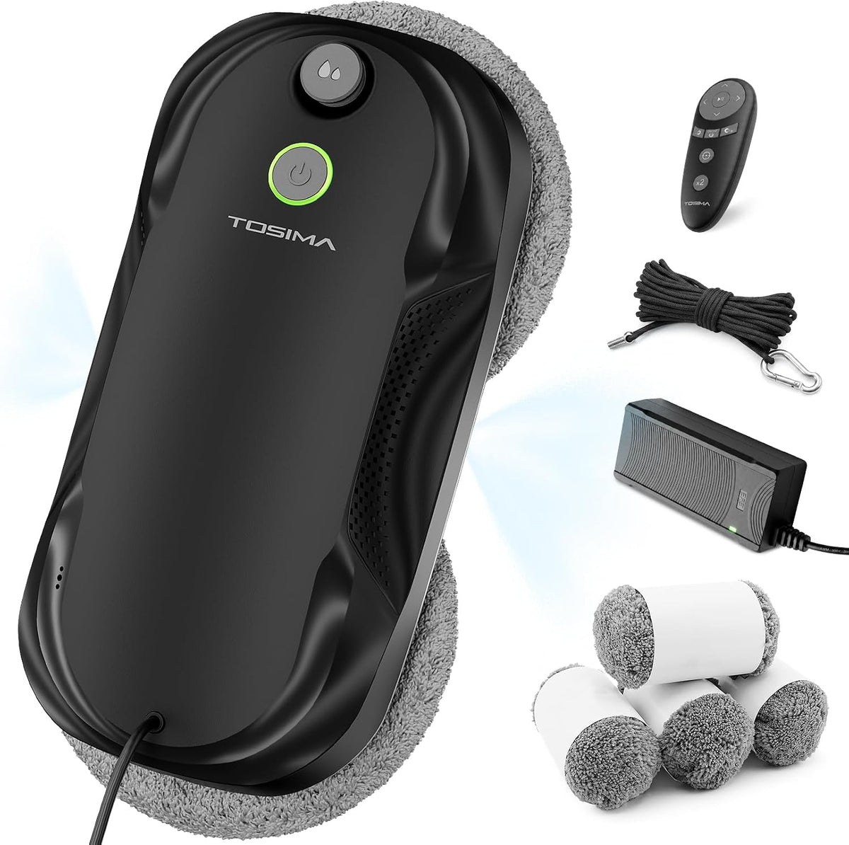 W5 Window Cleaning Robot, 6400Pa Max Adaptive Suction, Smart Window Cleaner with Triple Safety System, Intelligent