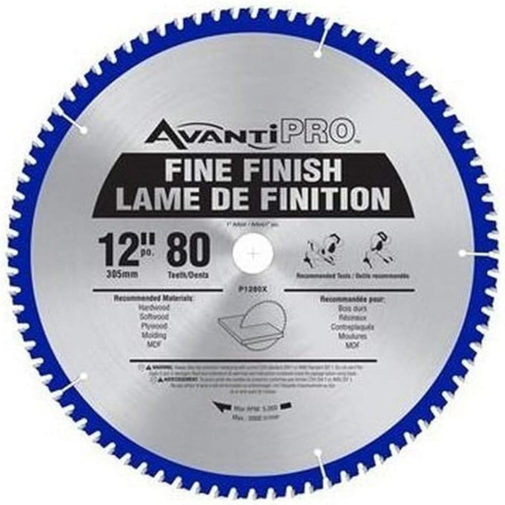 AvantiPRO Fine Finish Saw Blade with Carbide-Tipped Teeth - 80-Tooth