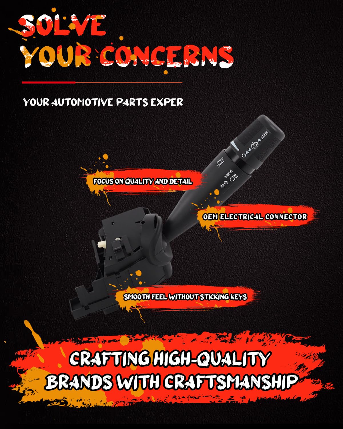 cciyu Turn Signal Windshield Wiper Switch 2009-2010 for Dodge for Ram 1500