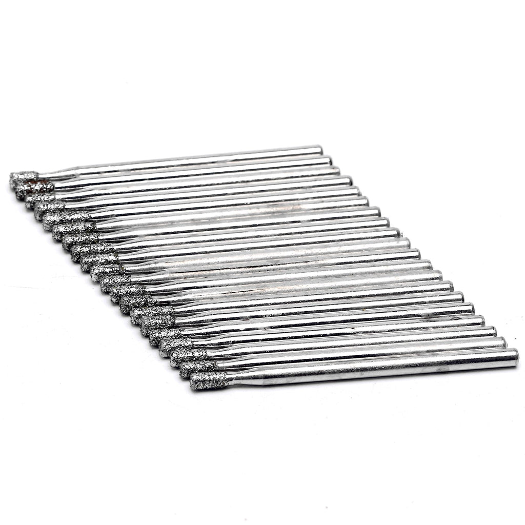 JINGLING 2mm Diamond Drill Bits for Glass, 0.08" Tile Drill Bits, Small Hole Saw Drilling Tools for Stone Rocks Ceramic Porcelain Pack of 20Pcs