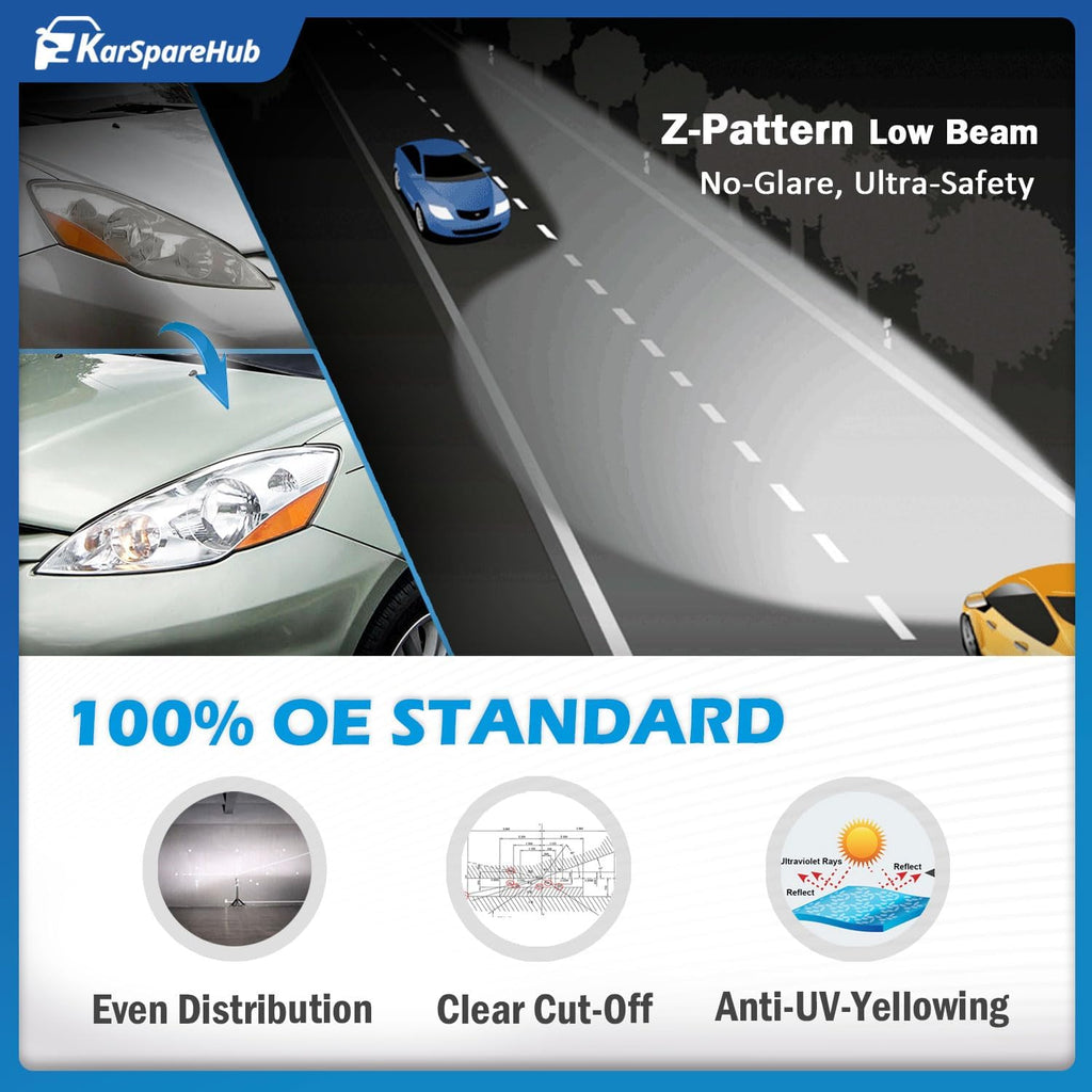 Replacement Headlights for 06-10 Toyota Sienna CE LE XLE