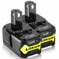 2 Packs High Capacity Replacement for Ryobi 18v Battery P108 P104 P105 P102 P103 P122 P109 Li-ION Compatible with