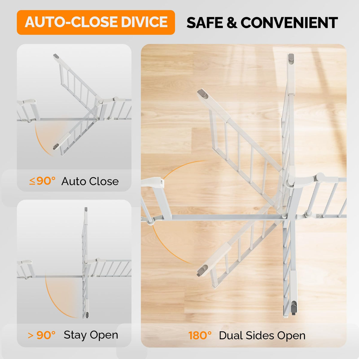 120" Wide 5-Panel Heavy-Duty Metal Fireplace Hearth & Christmas Tree Safety Fence Gate with Configurable Panels for Indoor Hearth, Stove & Holiday Tree Protection
