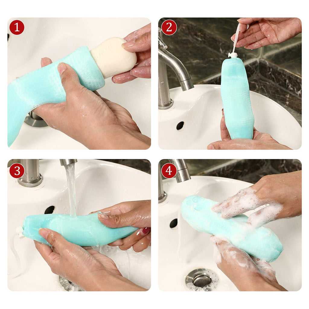 10 Pieces Mesh Soap Saver Bag Loofah for Bar, Exfoliating Shower