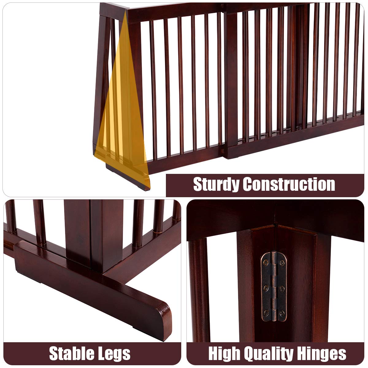 Extra-Wide Retractable Indoor Mesh Pet & Child Safety Gate with One-Hand Safety Lock for Wide Openings, Patios & Stairways