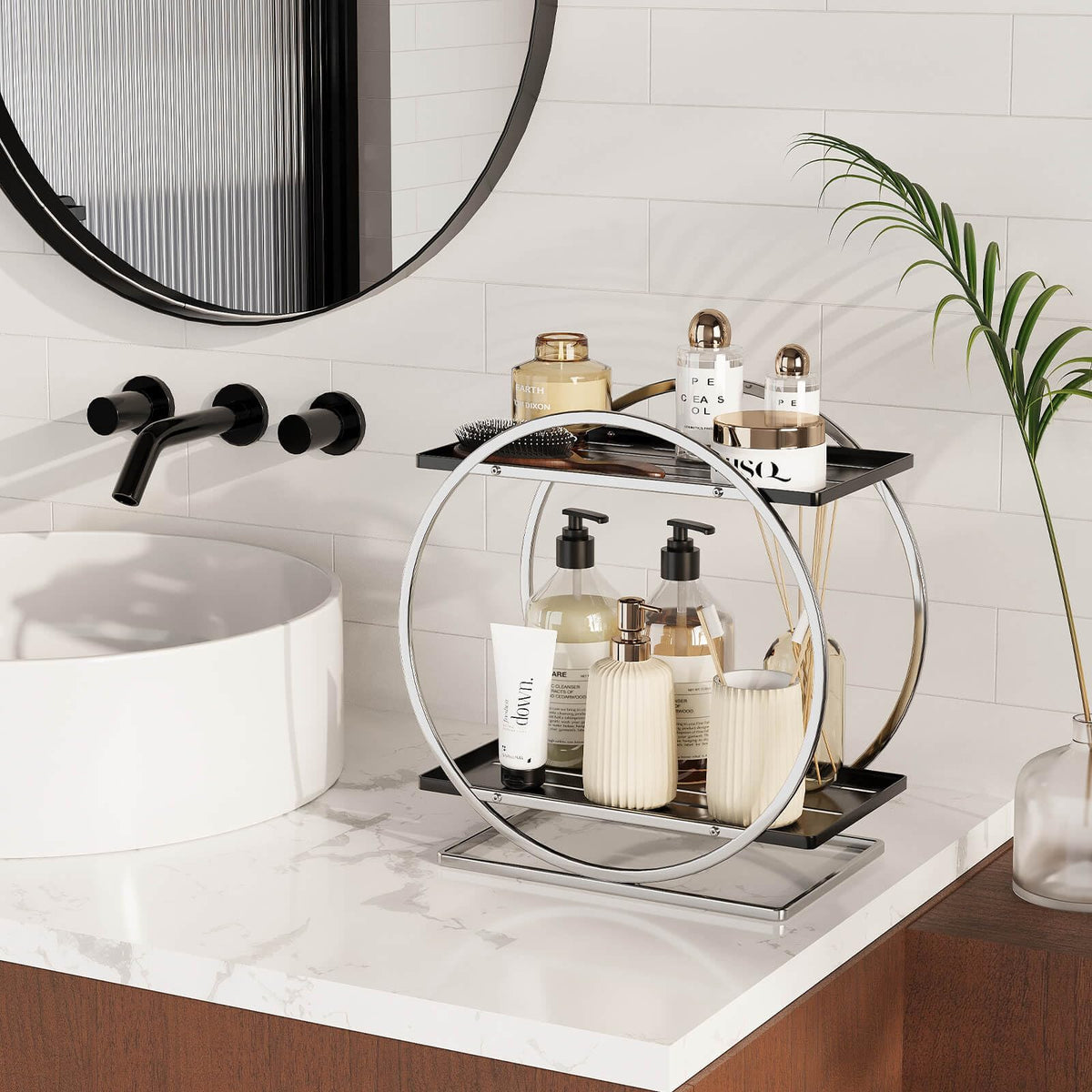 Bathroom Counter Organizer, 2-Tier Perfume Organizer for Dresser