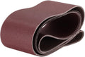 uxcell 5pcs 6" x 89" Sanding Belts 120 Grits Aluminum Oxide Abrasive Belt Sander Paper Sanding Papers for Metal Wood Grinding Polishing, Reddish Brown