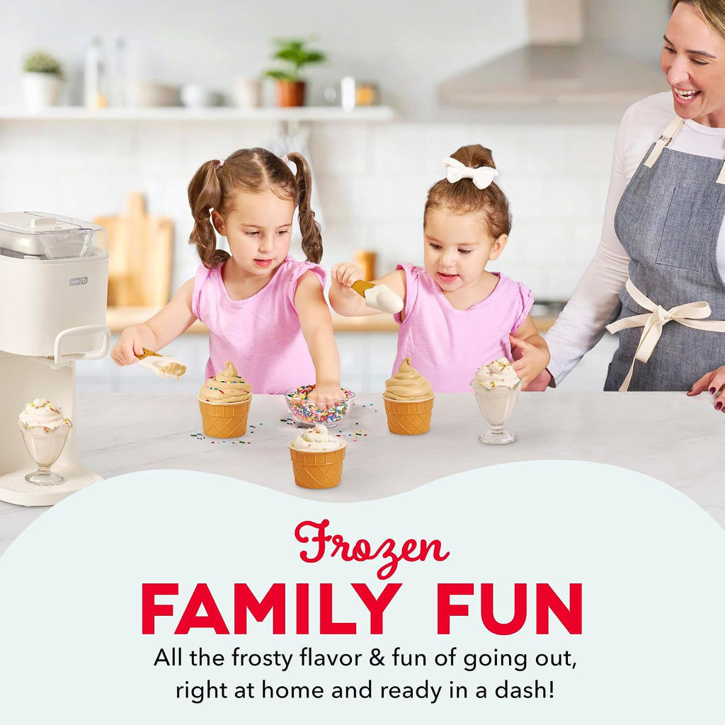 Soft Serve Ice Cream Maker, 1-Pint Freezer Bowl, Cream